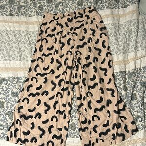 Super high-rise waisted wide leg Culotte linen Pants